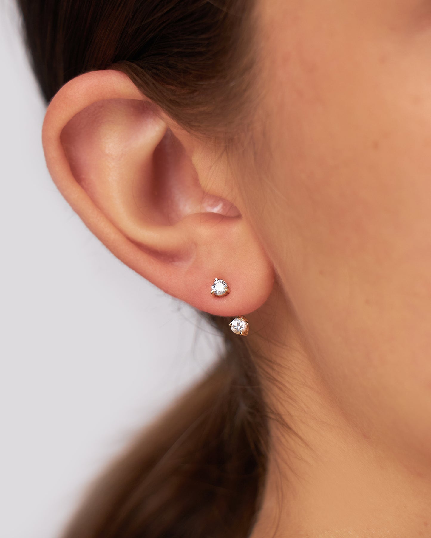 Ear Jacket Lili em Ouro 18K e Safira