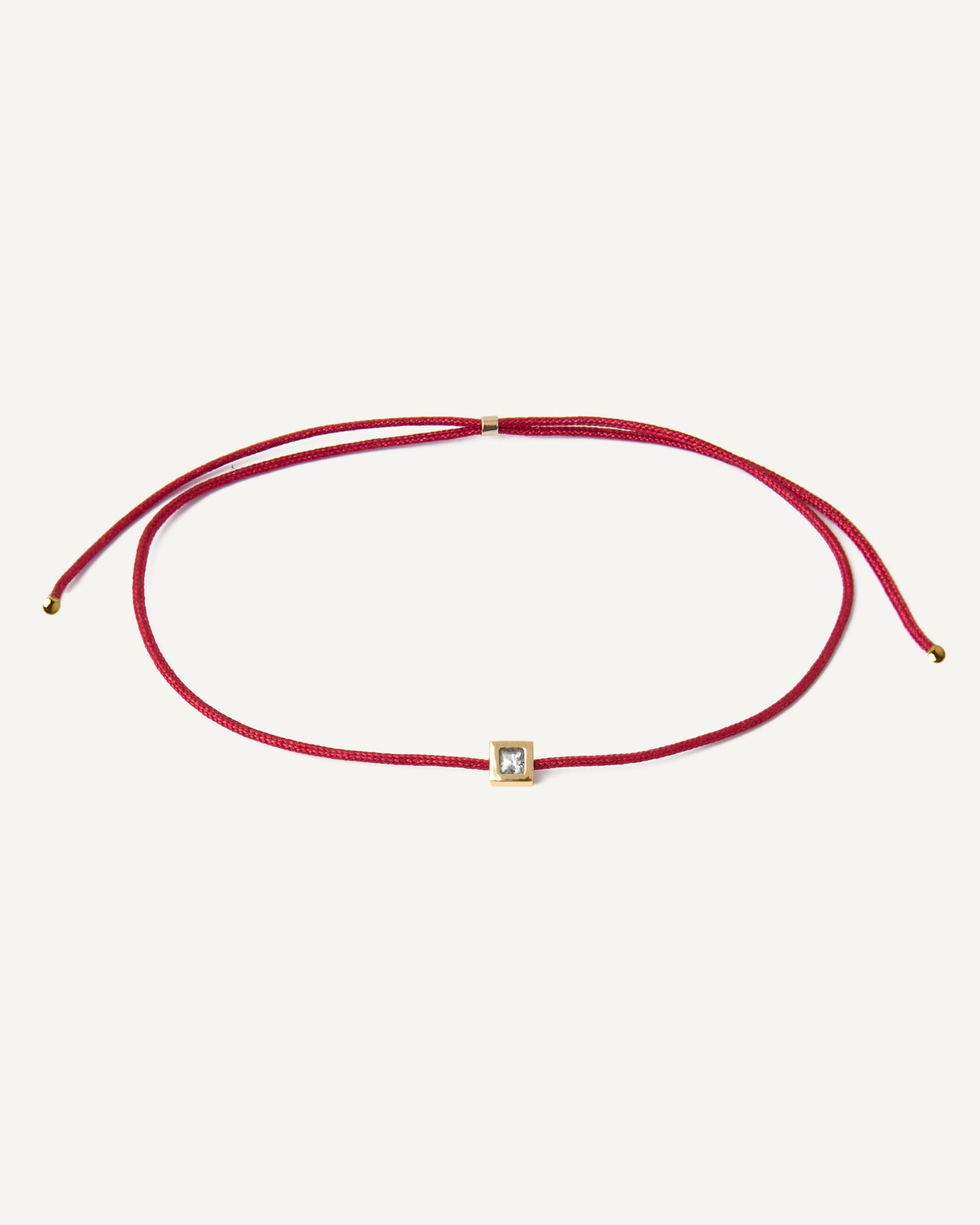 Pulseira Cord Vermelha em Ouro 18K e Safira