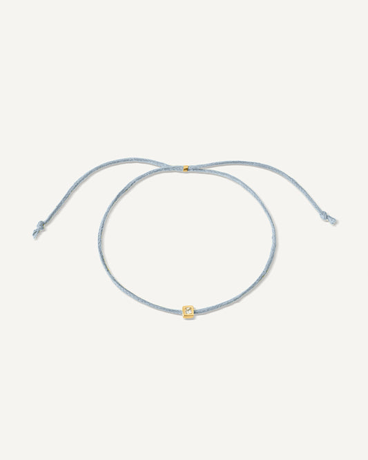 Pulseira Cord Azul em Ouro 18K e Safira