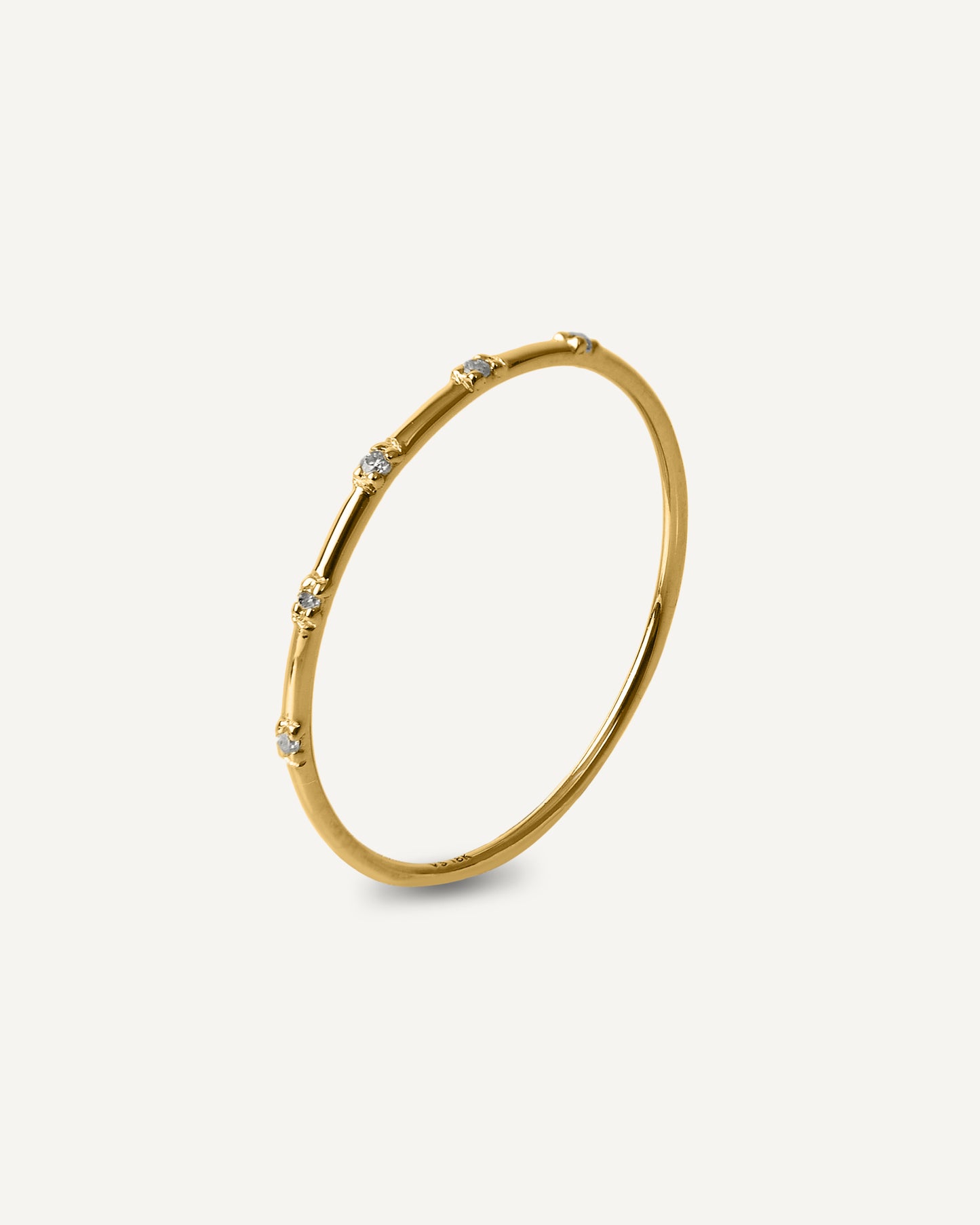 Anel Twig Diamante em Ouro 18K