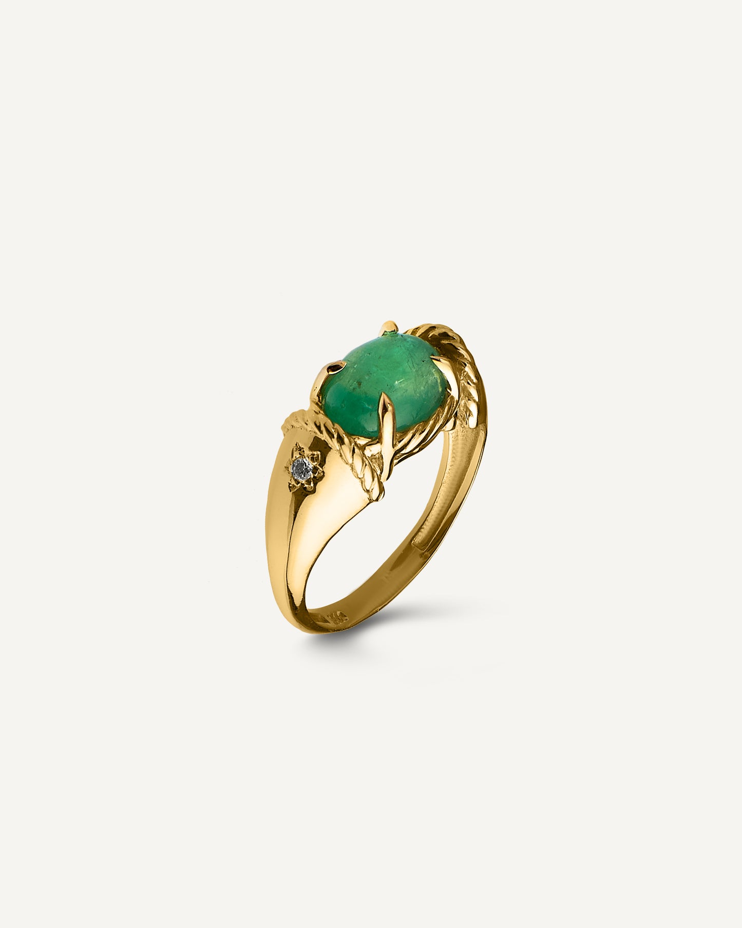 Anel Vênus em Ouro 18K e Esmeralda