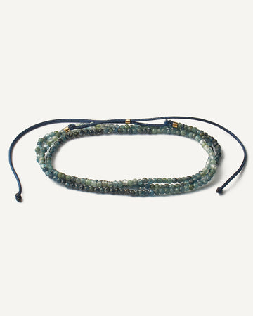 Pulseira Patuá Turmalinas Azuis em Ouro 18K