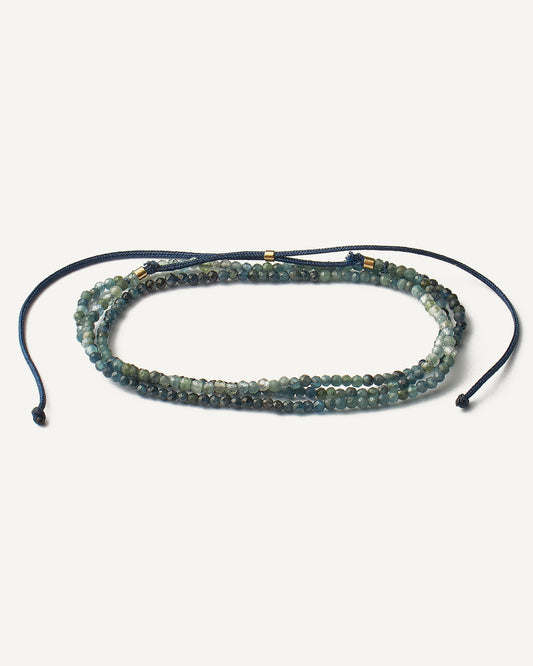 Pulseira Patuá Turmalinas Azuis em Ouro 18K