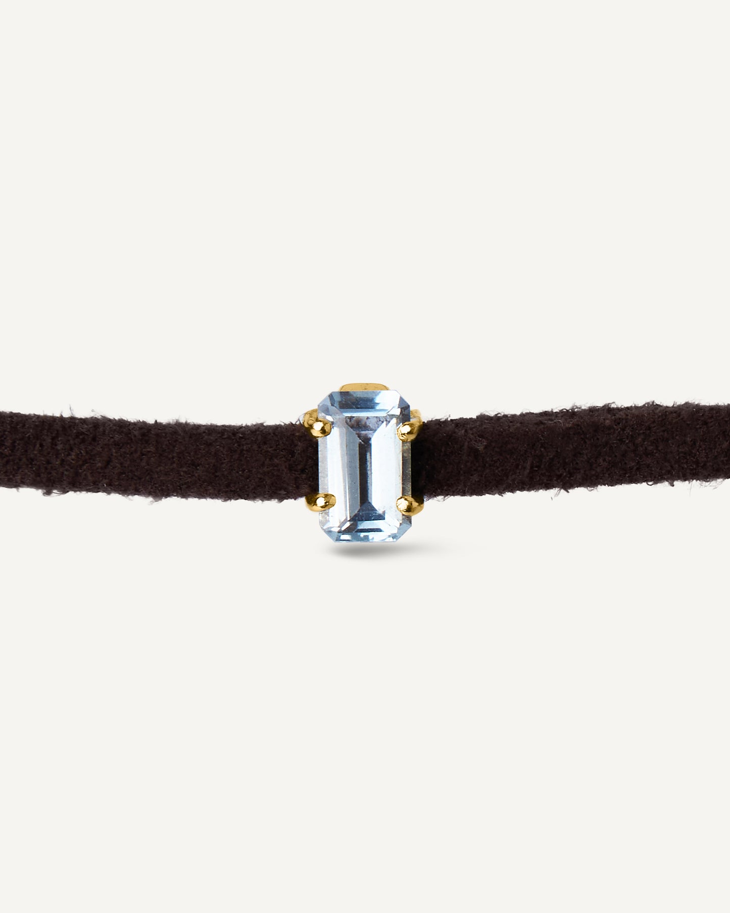 Pulseira Cord Água-Marinha em Ouro 18K