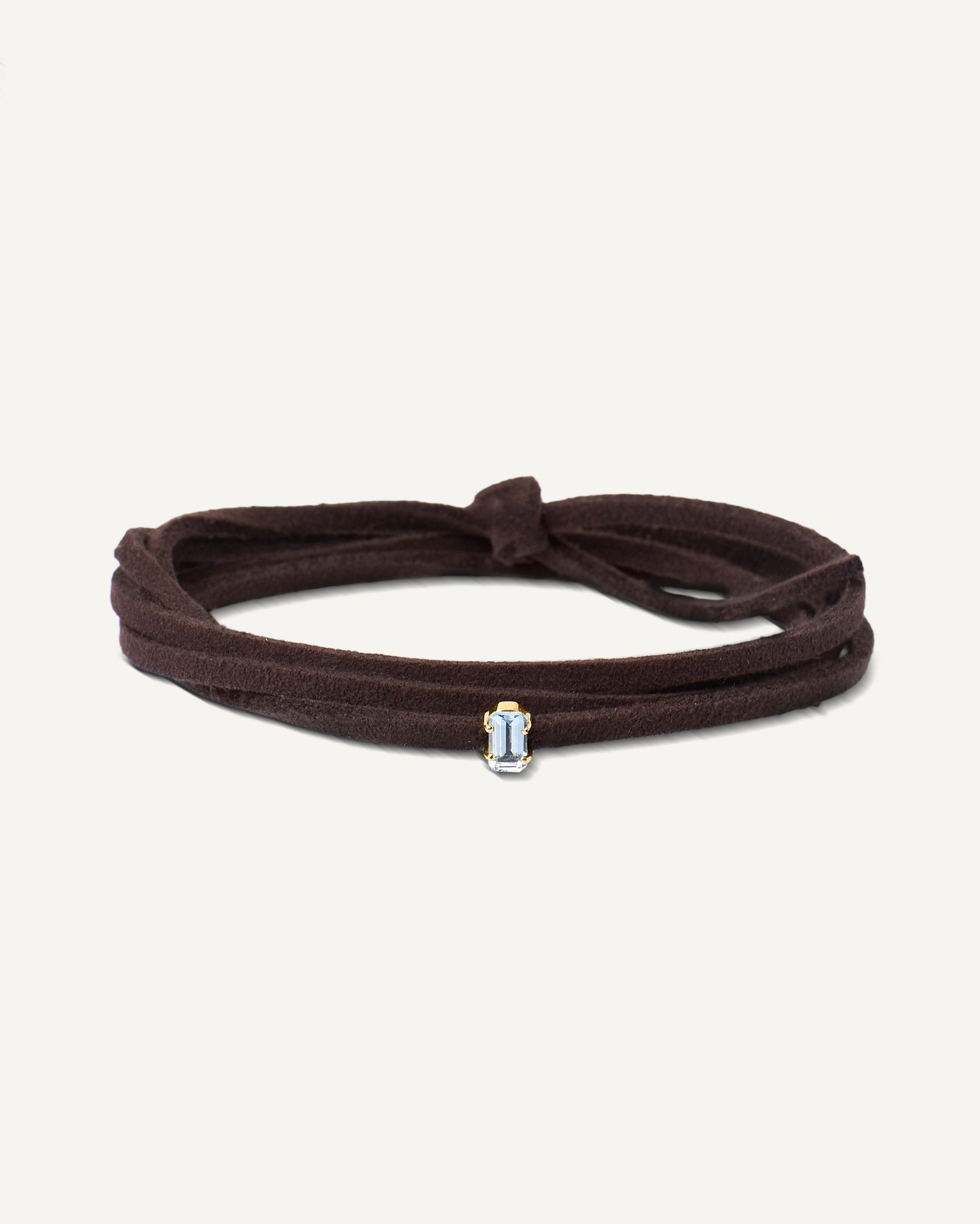 Pulseira Cord Água-Marinha em Ouro 18K