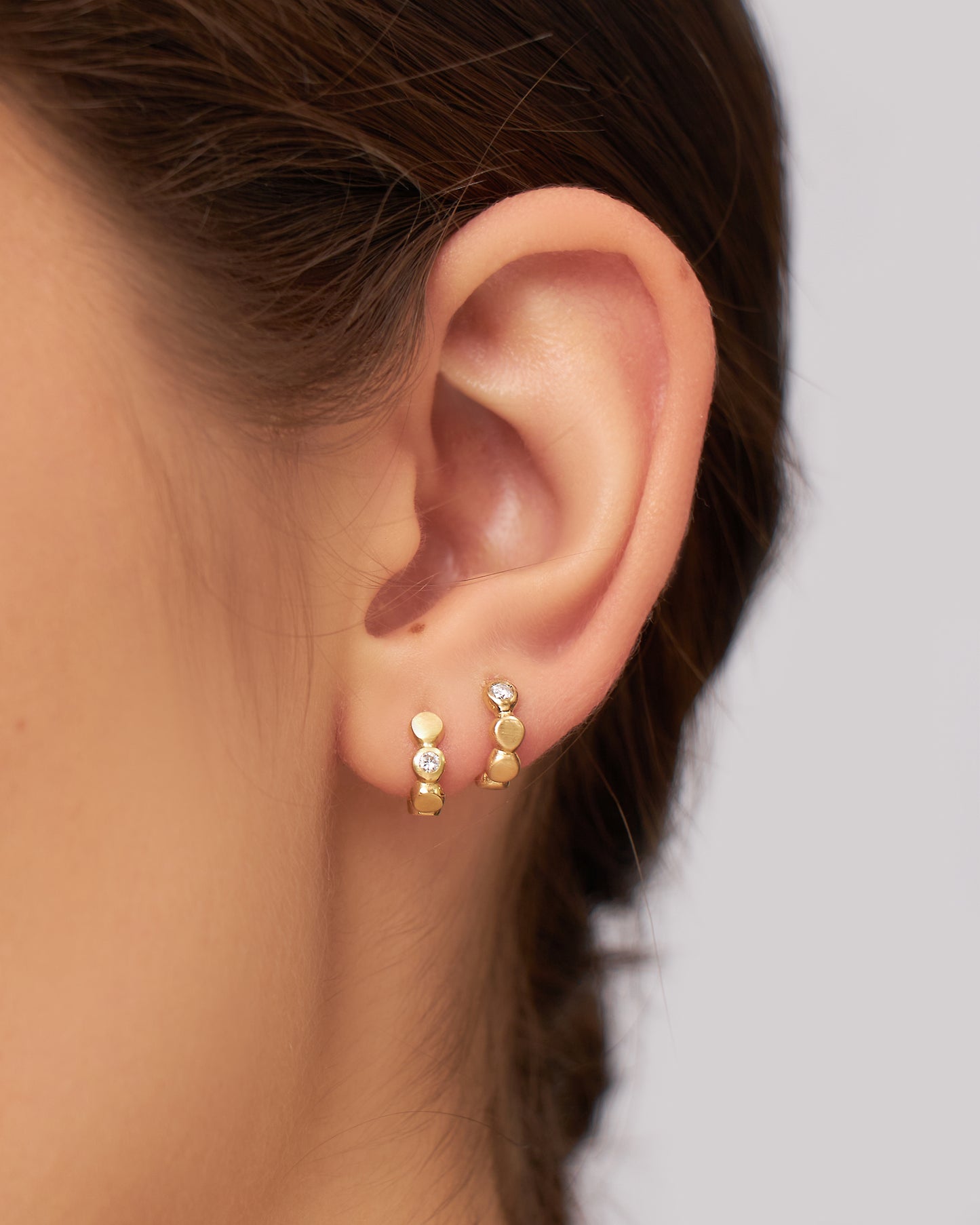 Argola Céu Diamante em Ouro 18K