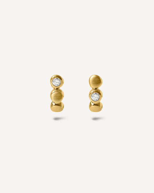 Brinco Argola Céu Diamante em Ouro 18K