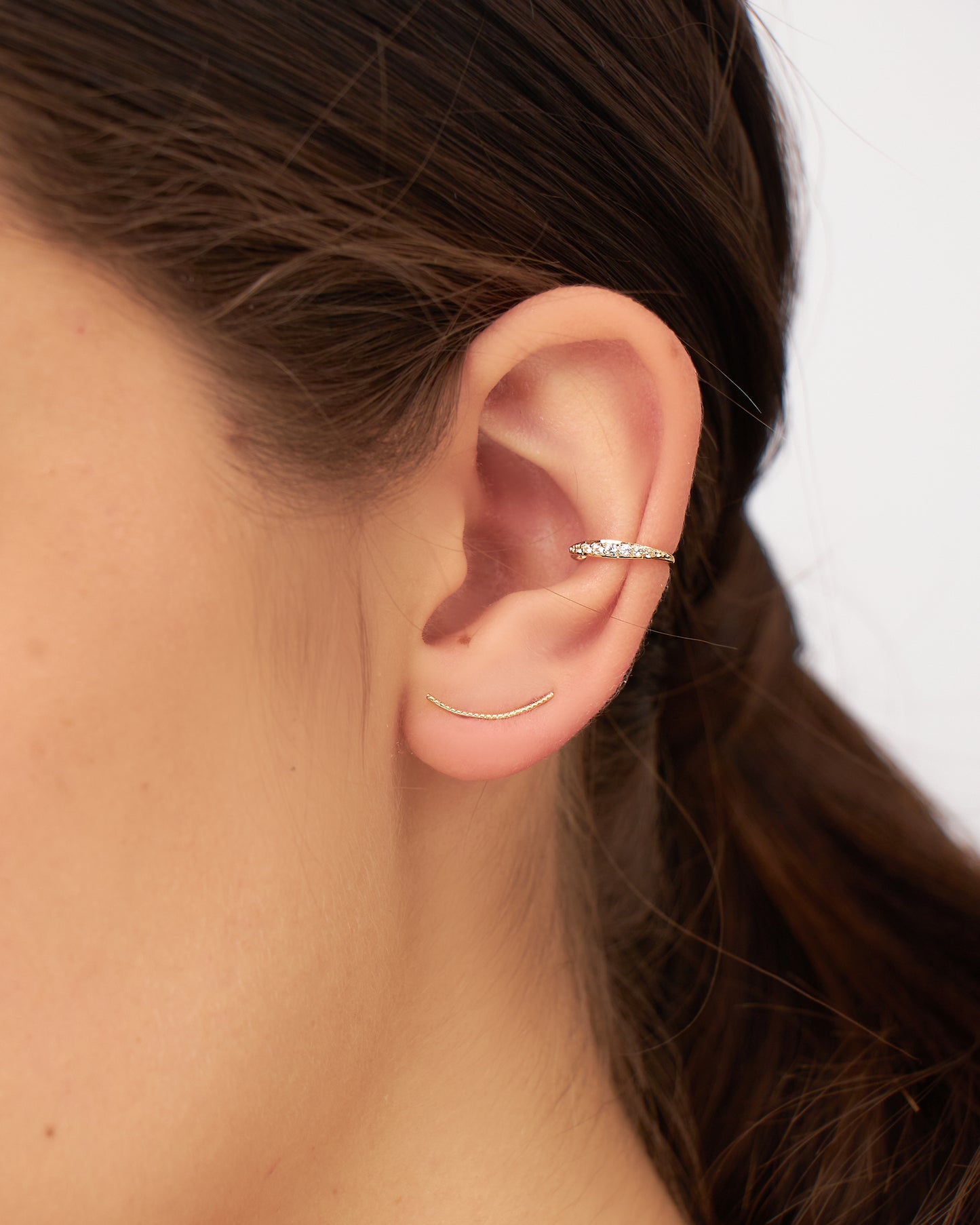 Brinco Earcuff Lil em Ouro 18K