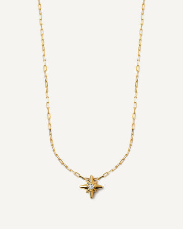 Colar Estrela Índigo em Ouro 18K e Diamante