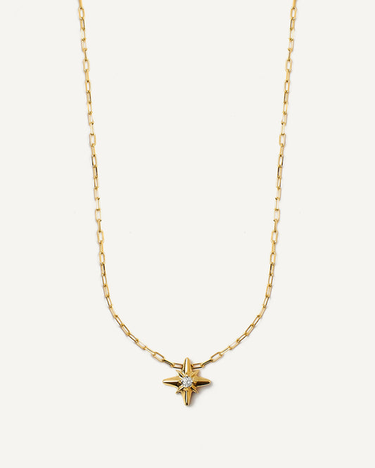 Colar Estrela Índigo em Ouro 18K e Diamante