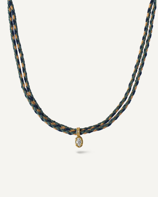 Colar Zoe Garden em Ouro 18K e Safira Branca