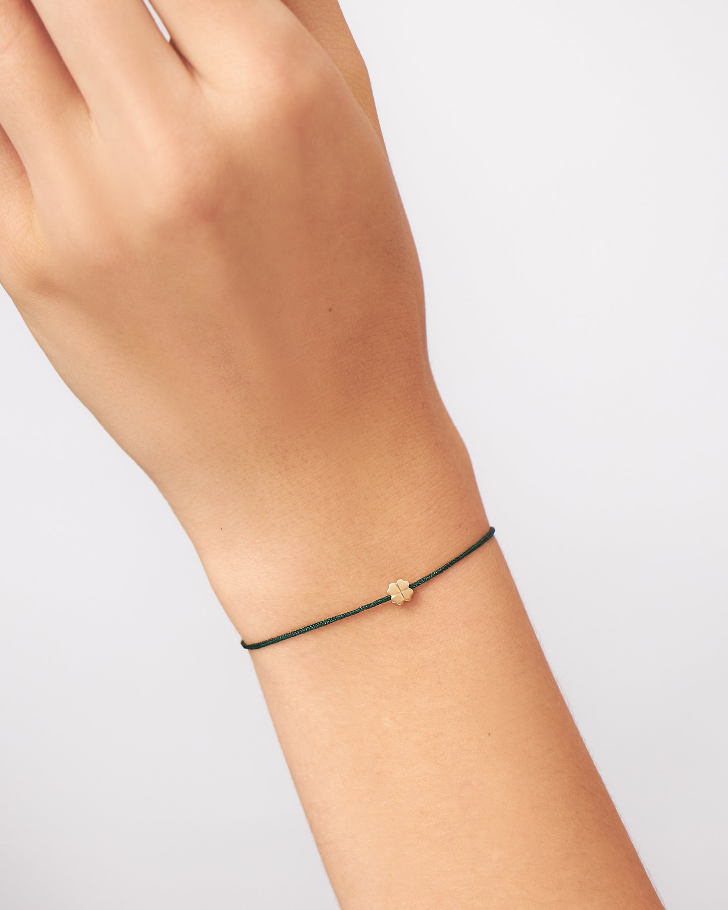 Pulseira Cord Trevo em Ouro 18K