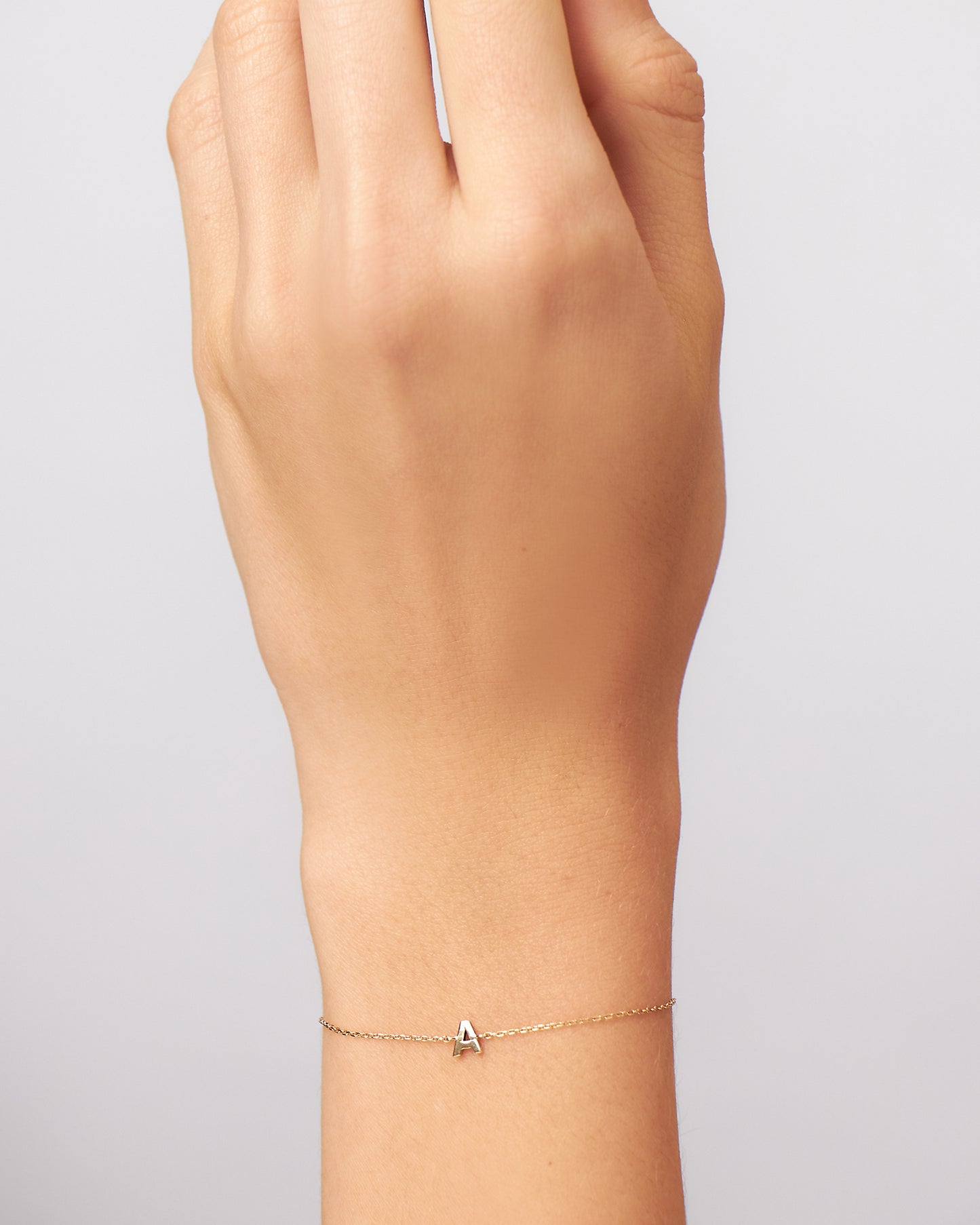 Pulseira Personalizada Inicial em Ouro 18K