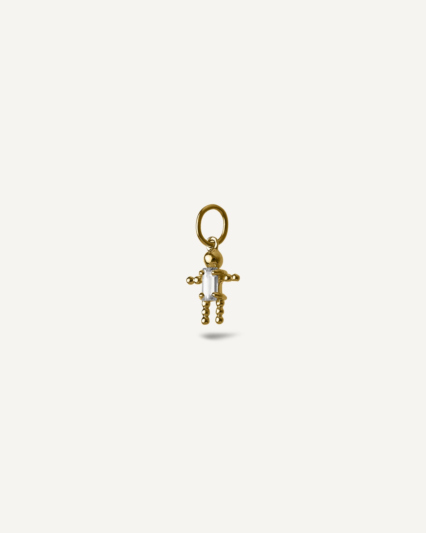 Pingente Baby em Ouro 18K e Safira Branca