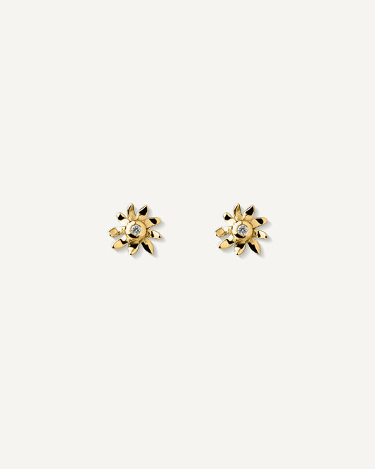 Brinco Daisy Petit em Ouro 18K e Diamante