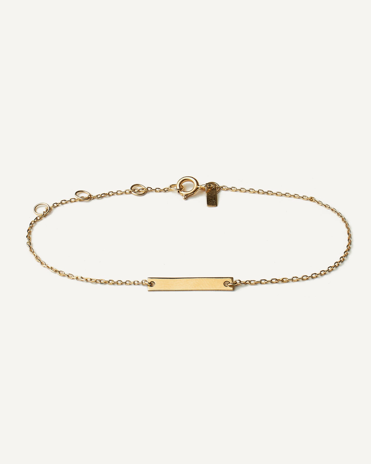 Pulseira Infantil Placa Personalizada em Ouro 18K