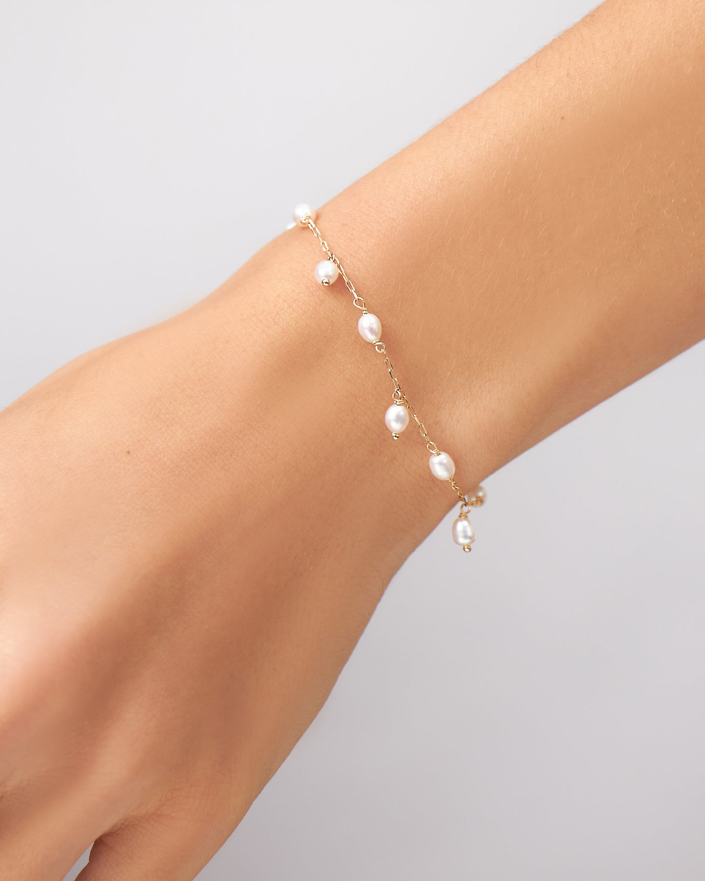 Pulseira Infantil Sal em Ouro 18K e Pérolas