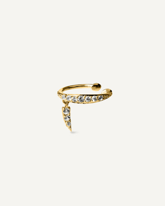 Piercing Tina em Ouro 18K e Safiras