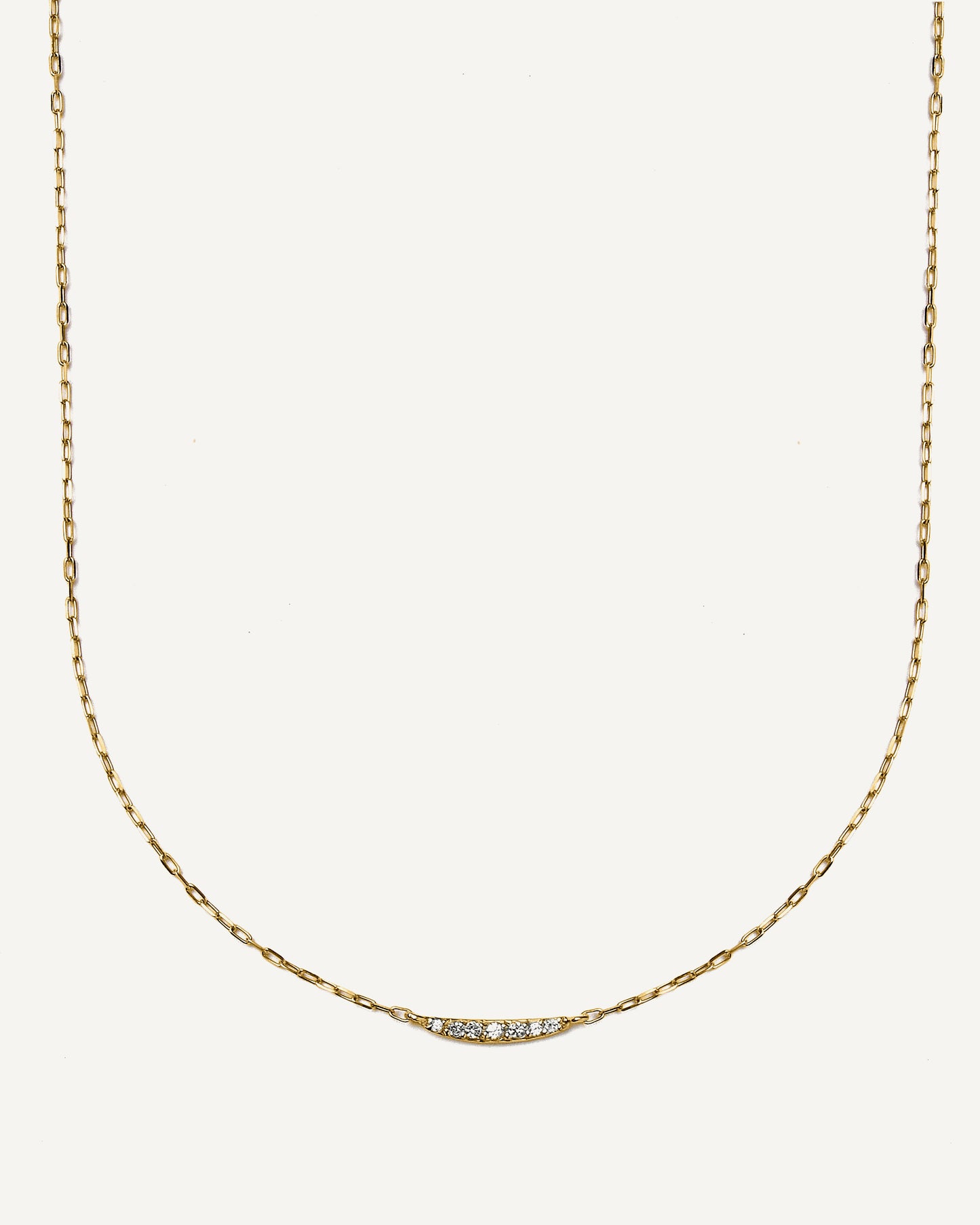 Colar Disco em Ouro 18k e Safiras Brancas