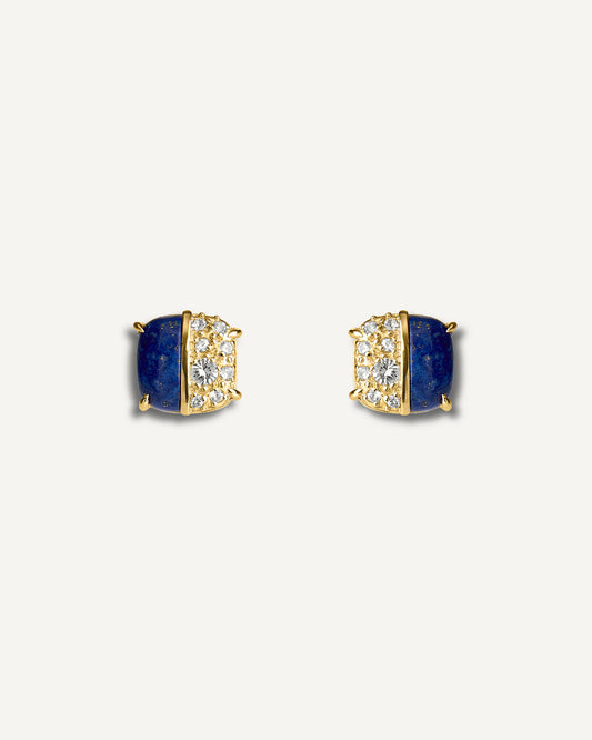 Brinco Donna em Ouro 18k com Safiras Lápis-Lazúli