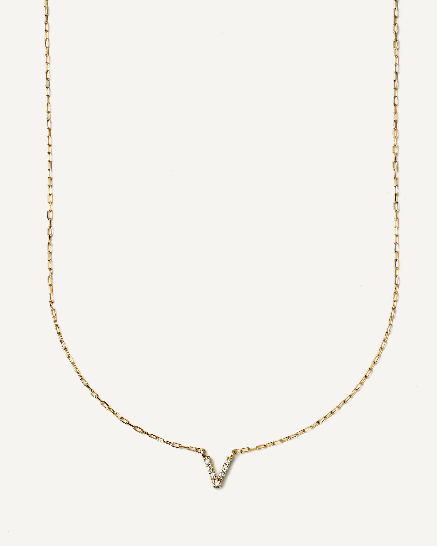 Colar Inicial em Ouro 18K e Diamantes