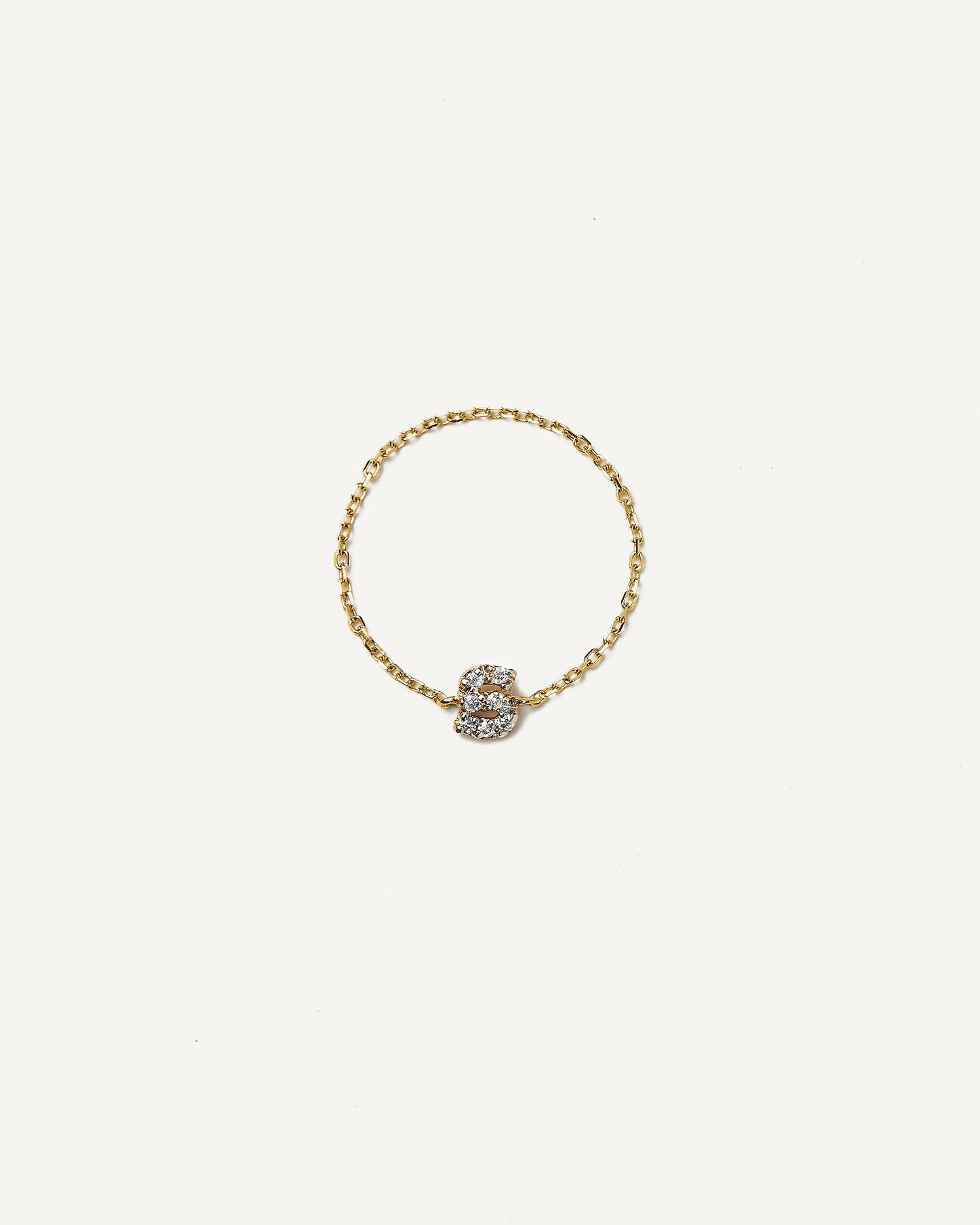 Anel Corrente Inicial em Ouro 18K e Diamantes