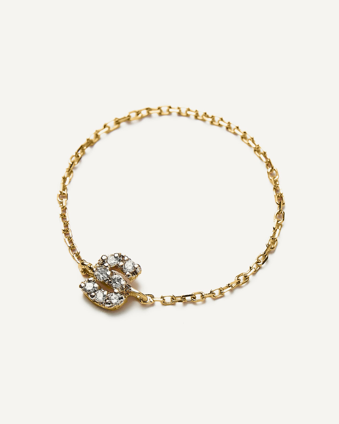Anel Corrente Inicial em Ouro 18K e Diamantes