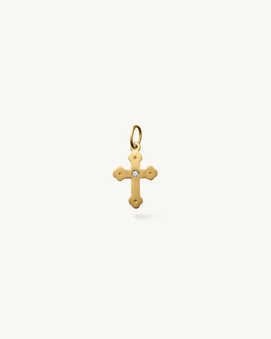 Pingente Cruz Sacré em Ouro 18K e Diamante