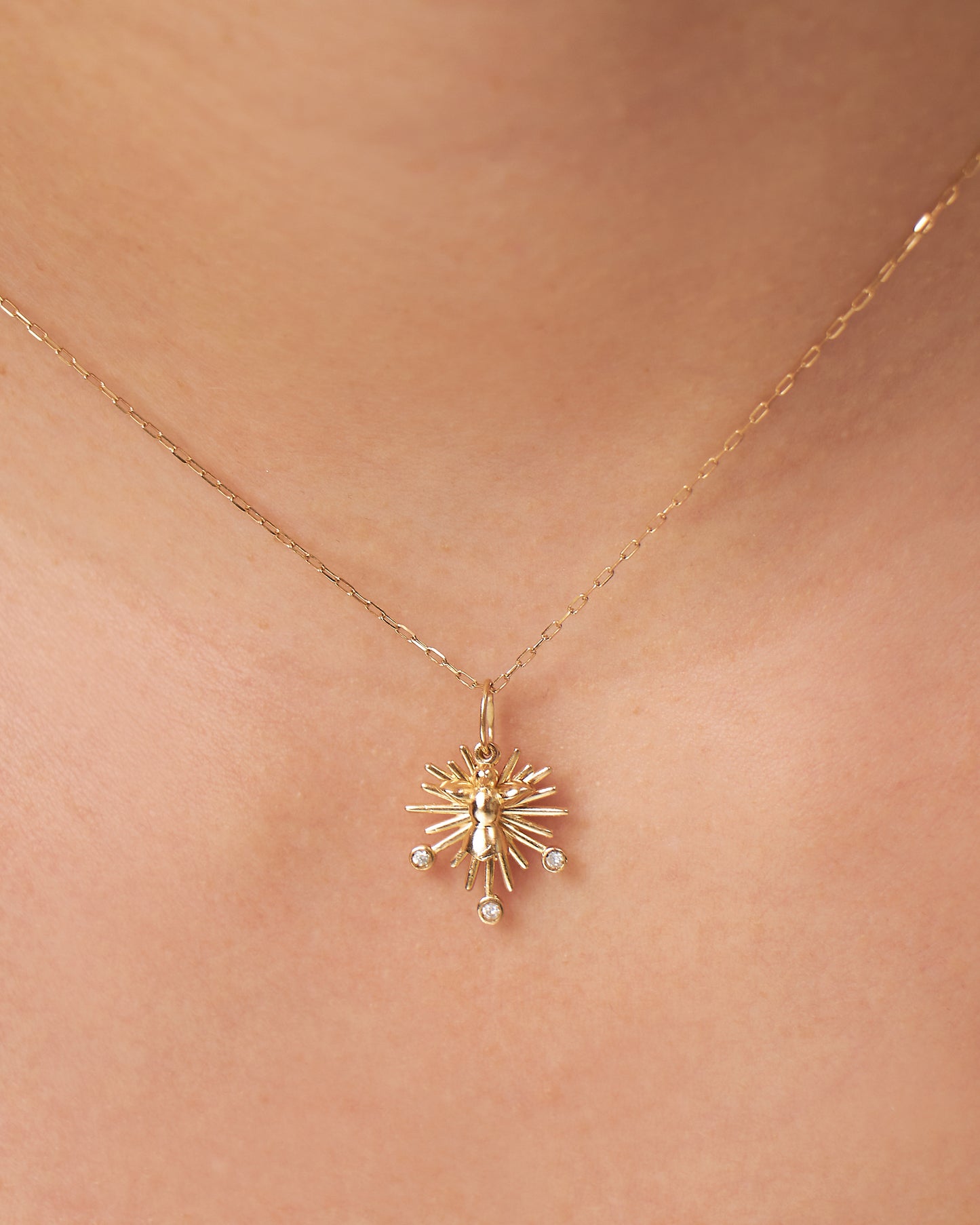 Pingente Sagrado Espirito Santo em Ouro 18K e Diamantes