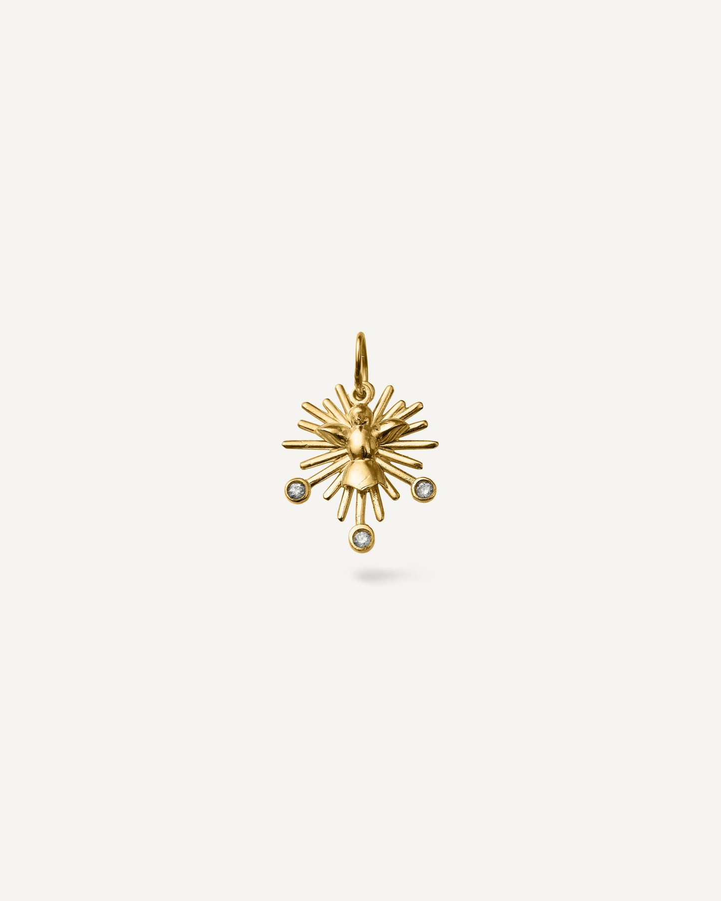 Pingente Sagrado Espirito Santo em Ouro 18K e Diamantes