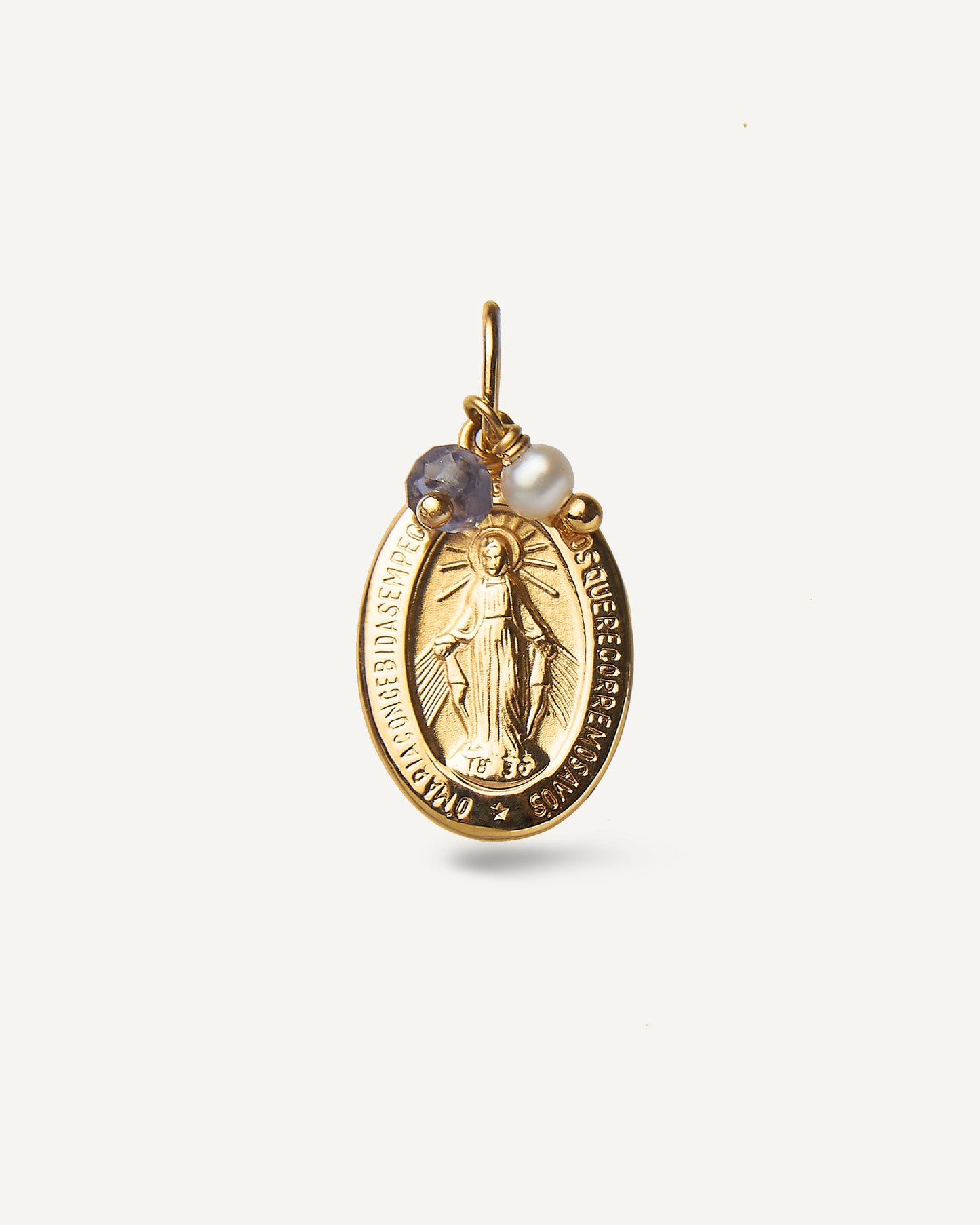 Pingente Medalha Nossa Senhora das Graças em Ouro 18K