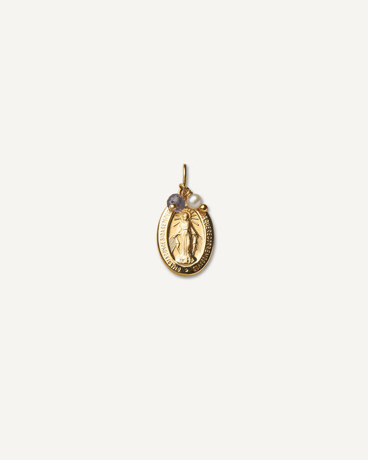 Pingente Medalha Nossa Senhora das Graças em Ouro 18K