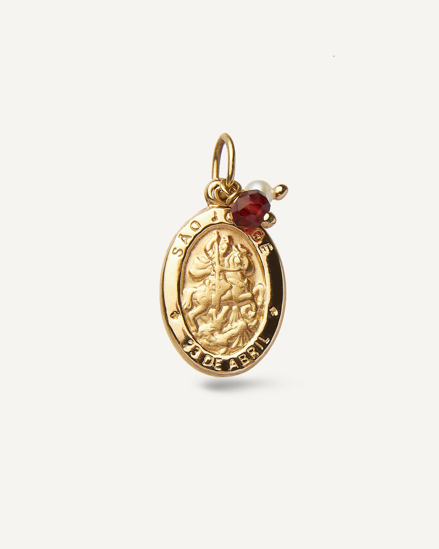 Pingente Medalha São Jorge em Ouro 18K