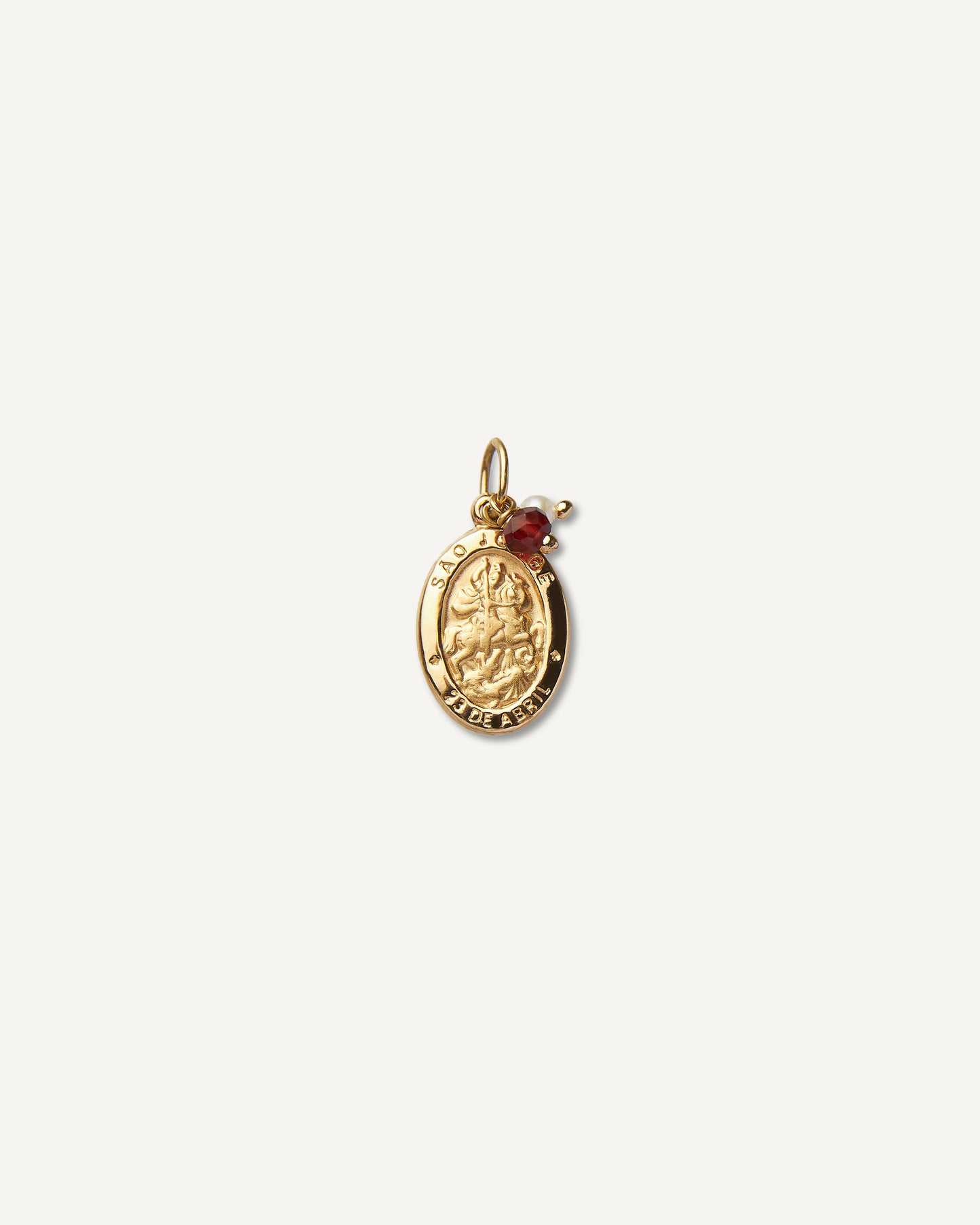 Pingente Medalha São Jorge em Ouro 18K