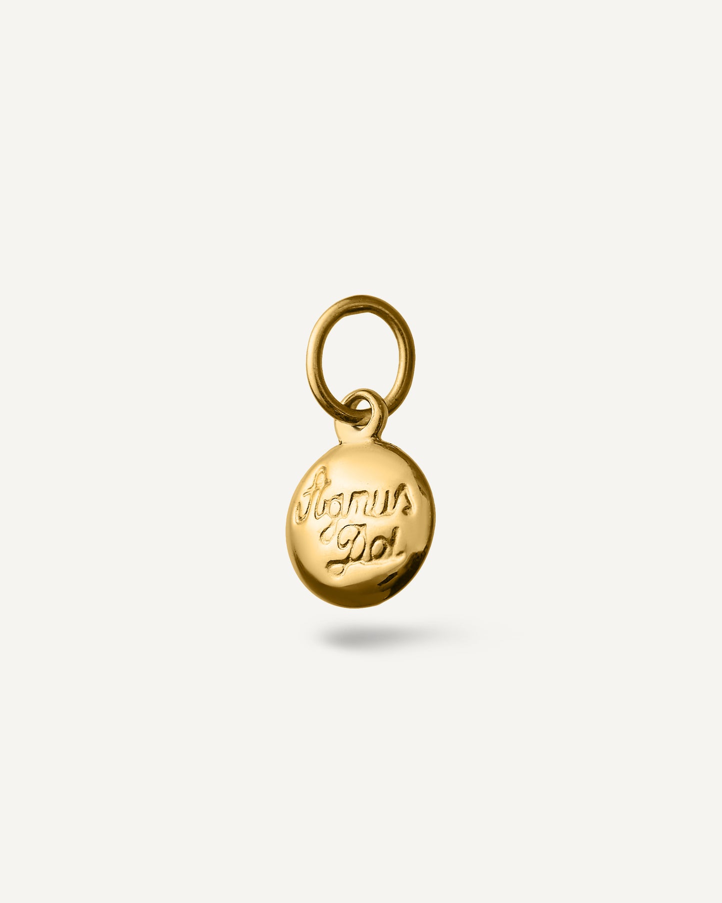 Pingente Medalha Agnus Dei em Ouro 18K