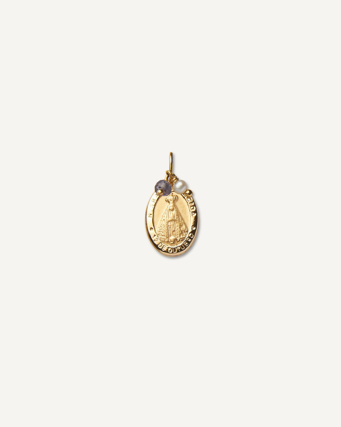 Pingente Medalha Nossa Senhora Aparecida em Ouro 18K