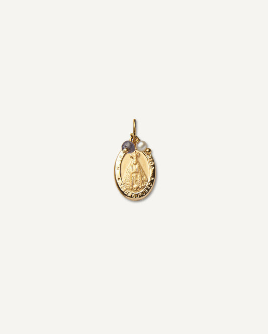 Pingente Medalha Nossa Senhora Aparecida em Ouro 18K