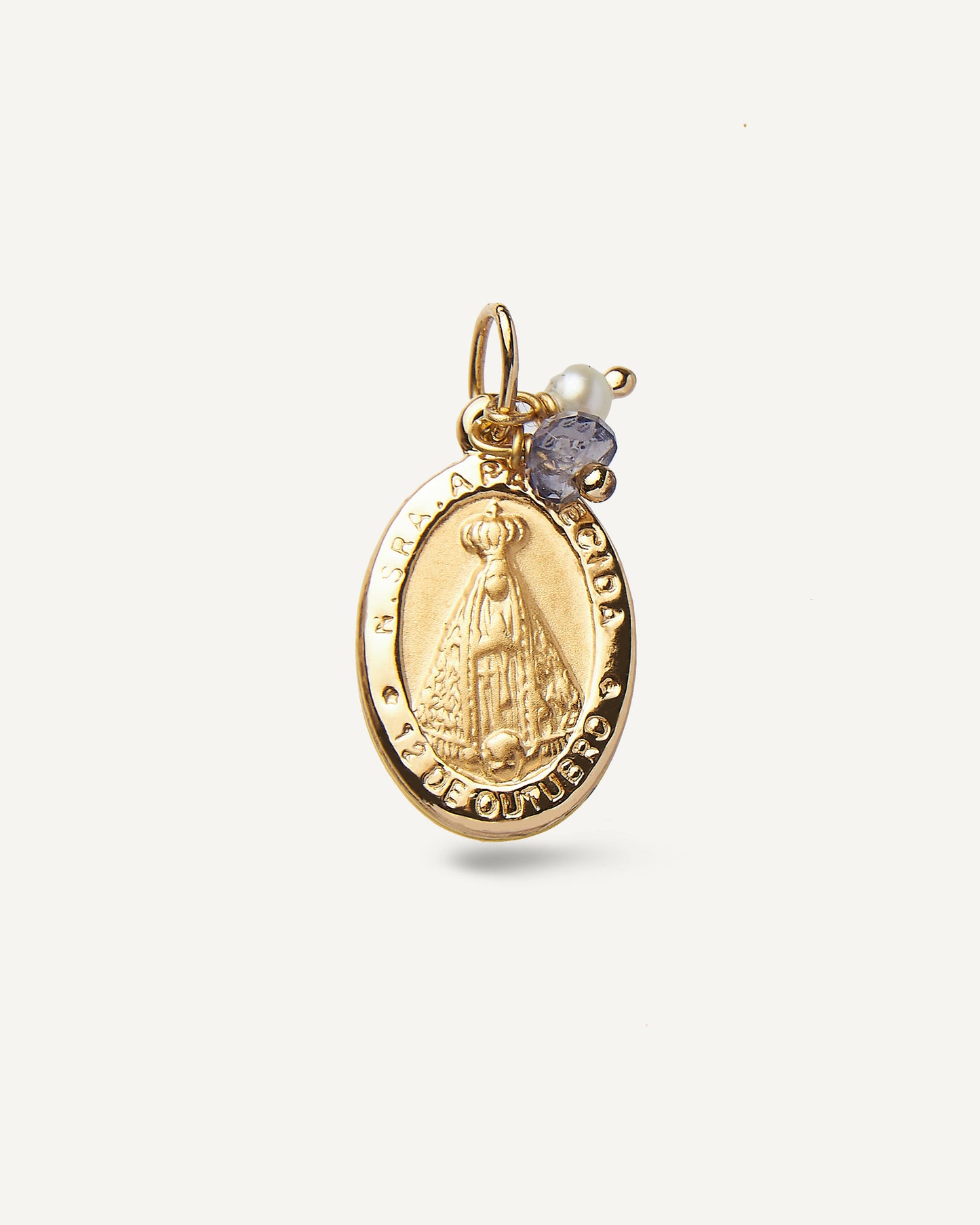 Pingente Medalha Nossa Senhora Aparecida em Ouro 18K