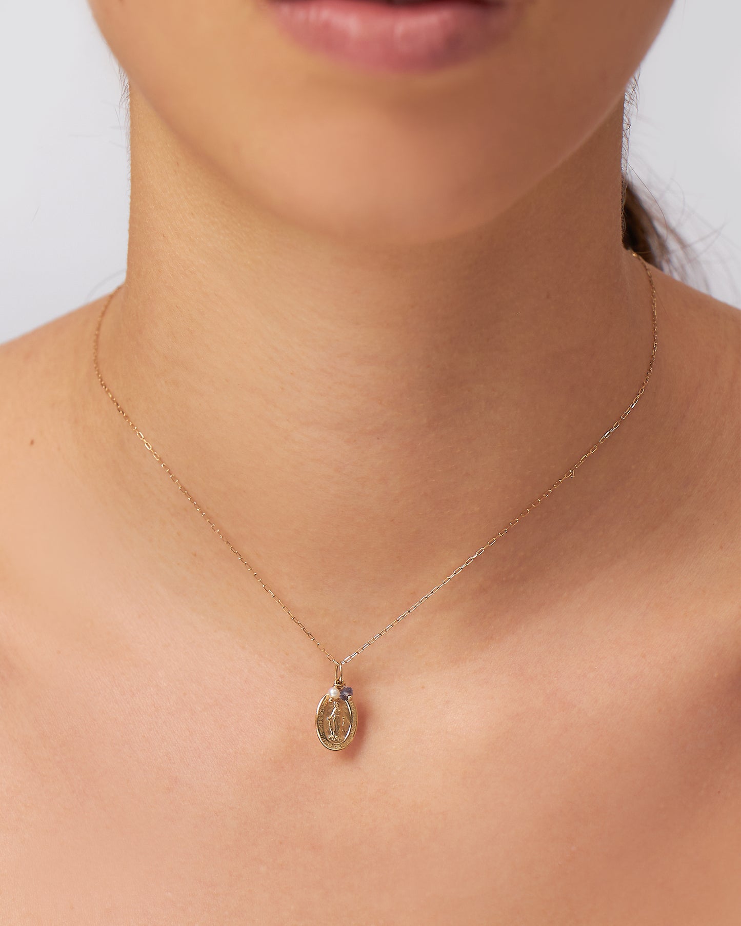 Pingente Medalha Nossa Senhora Aparecida em Ouro 18K