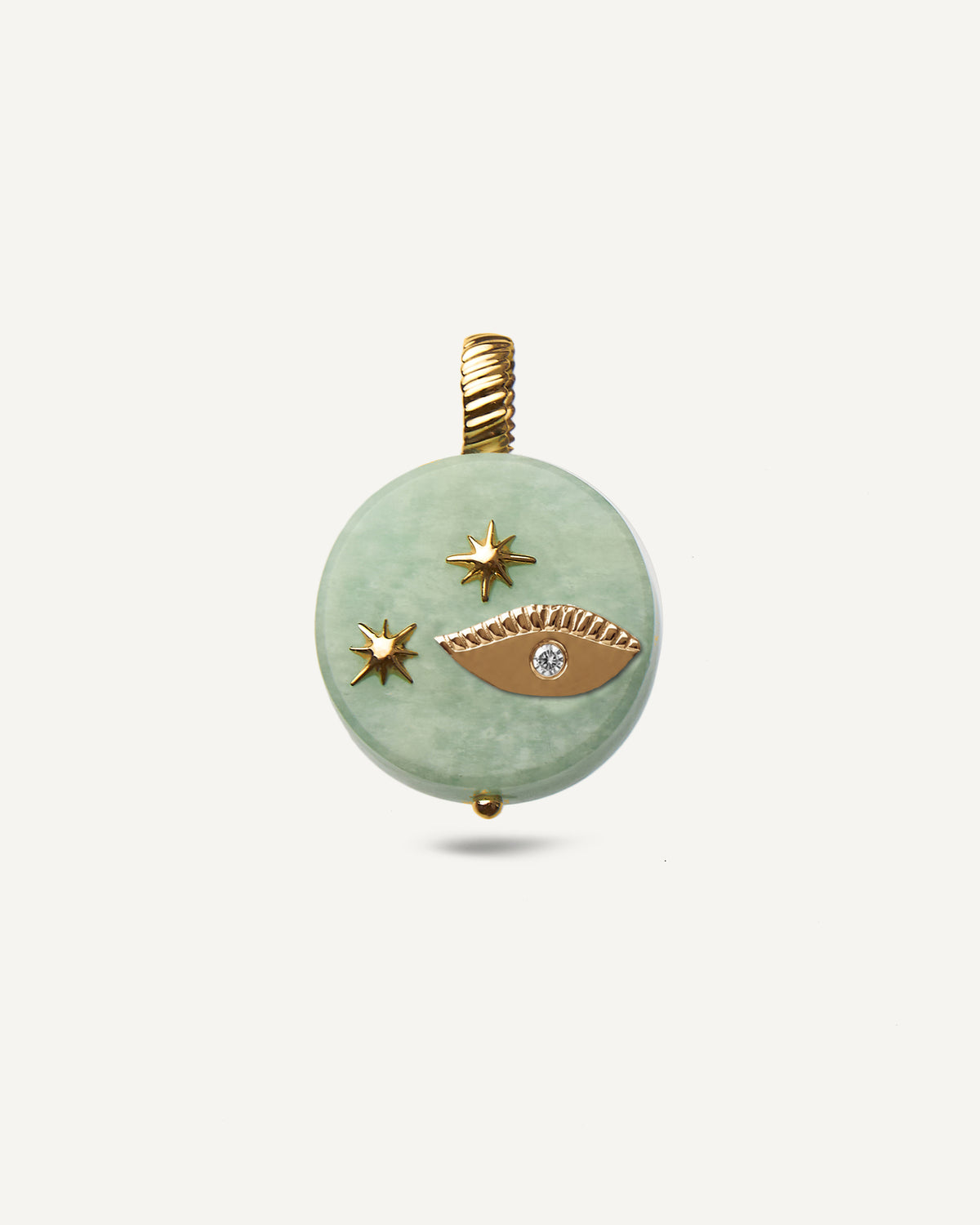 Pingente Horus Amazonita em Ouro 18K