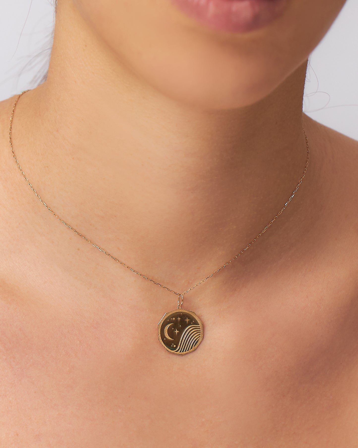 Pingente Papiro em Ouro 18K