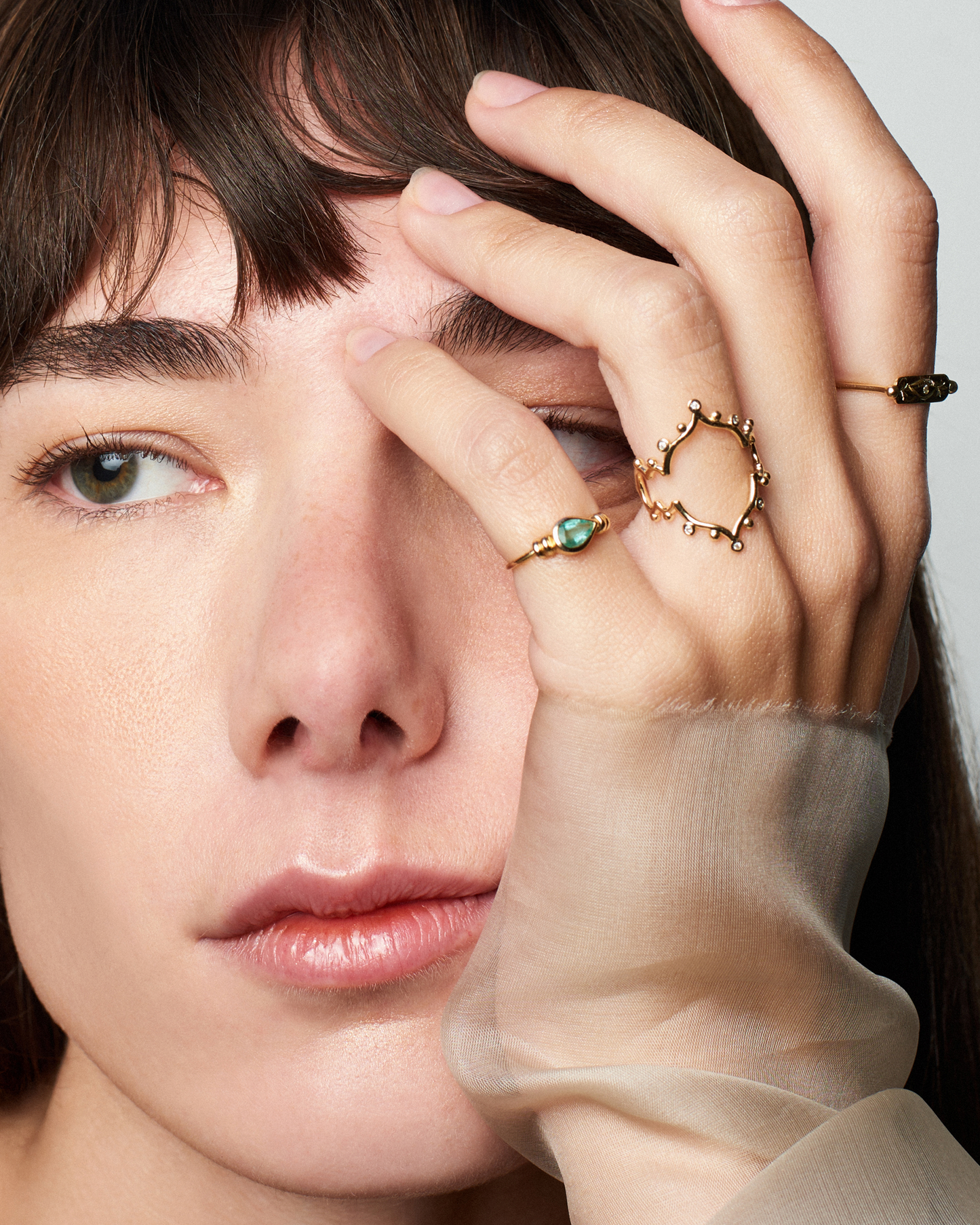 Anel Antico em Ouro 18K e Diamantes