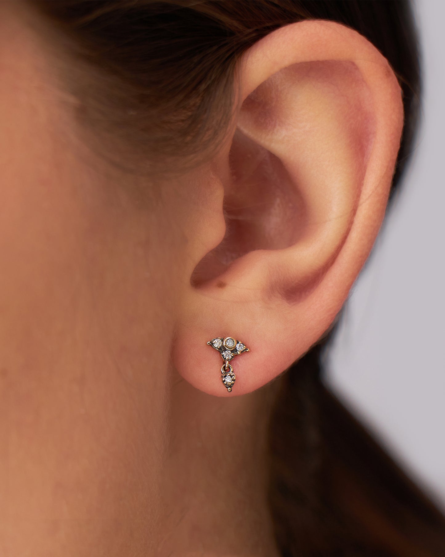 Brinco Nilo Unitário em Ouro 18k e Diamantes