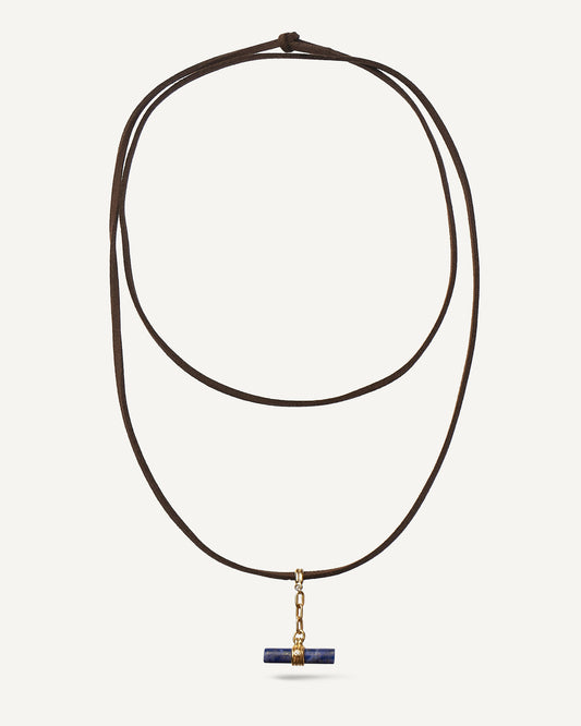 Pingente Nilo Lápis-Lazúli em Ouro 18K e Diamante