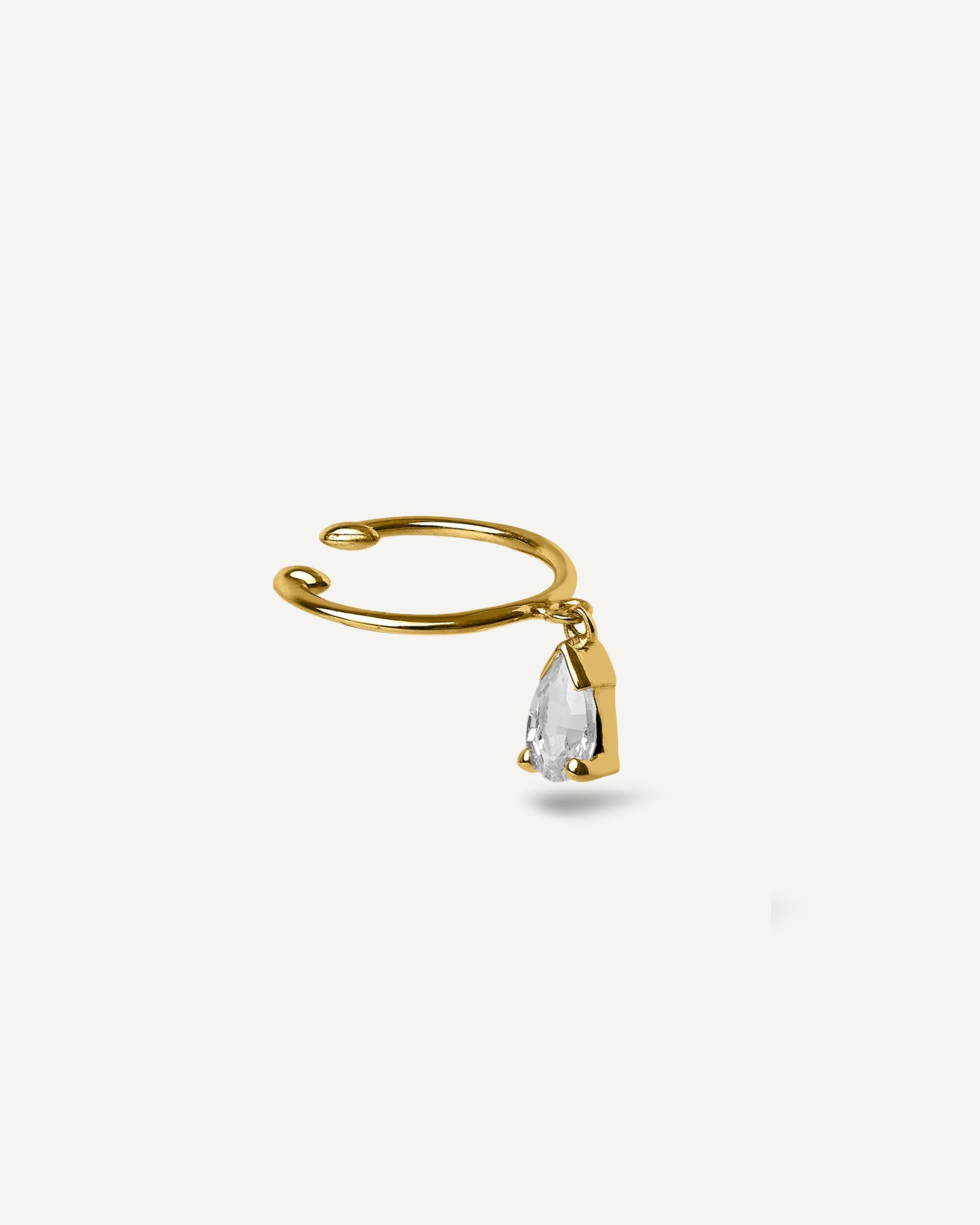 Piercing Ceci em Ouro 18K e Safira Branca