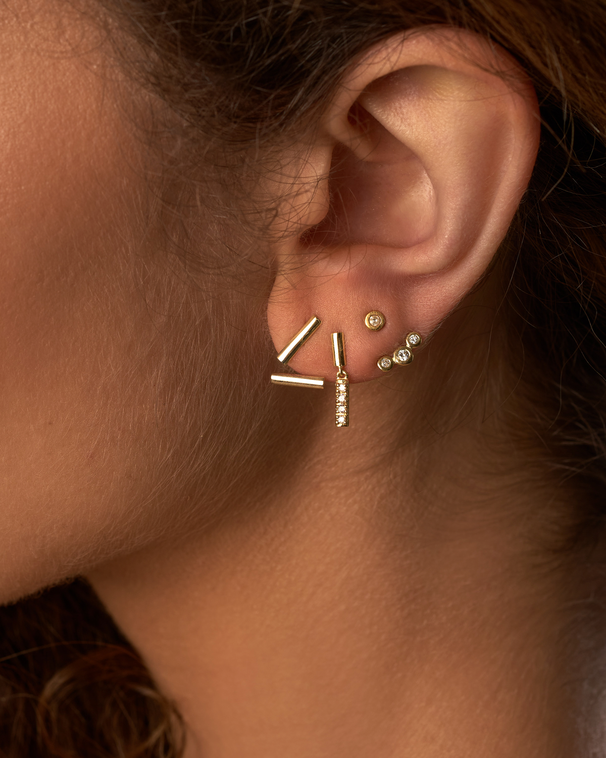 Brinco Unitário Allure Diamantes em Ouro 18K
