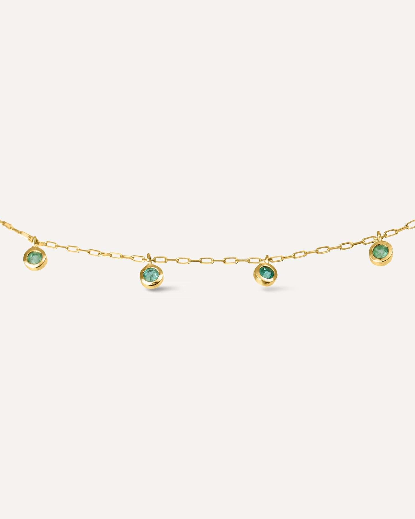 Pulseira Dots em Ouro 18K e Esmeraldas