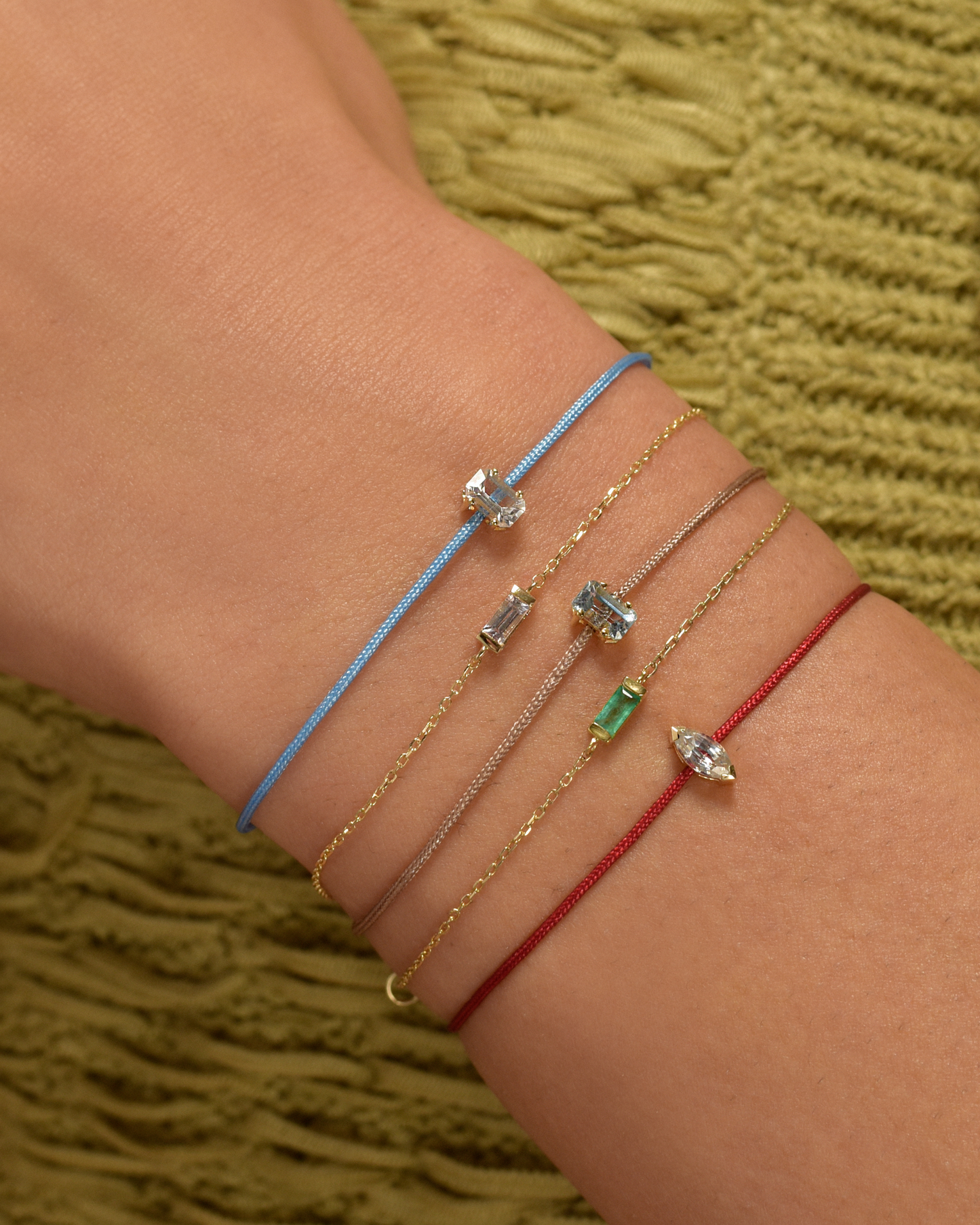 Pulseira Charlotte em Ouro 18K e Esmeralda