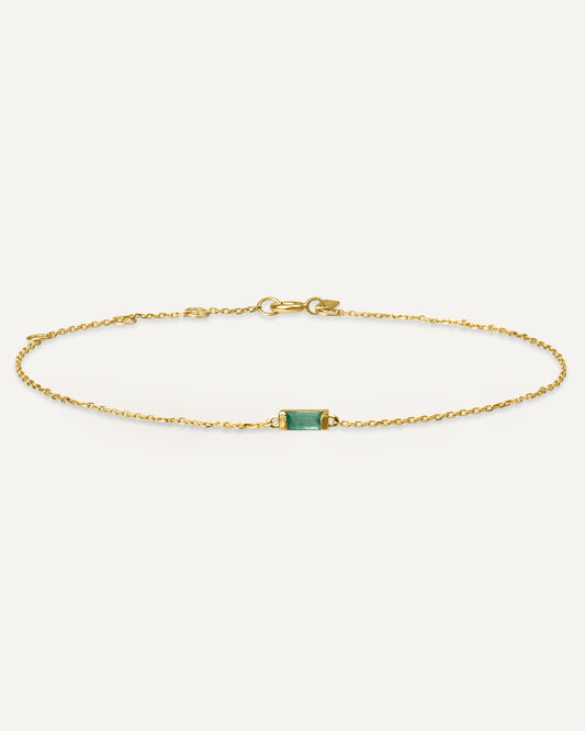 Pulseira Charlotte em Ouro 18K e Esmeralda