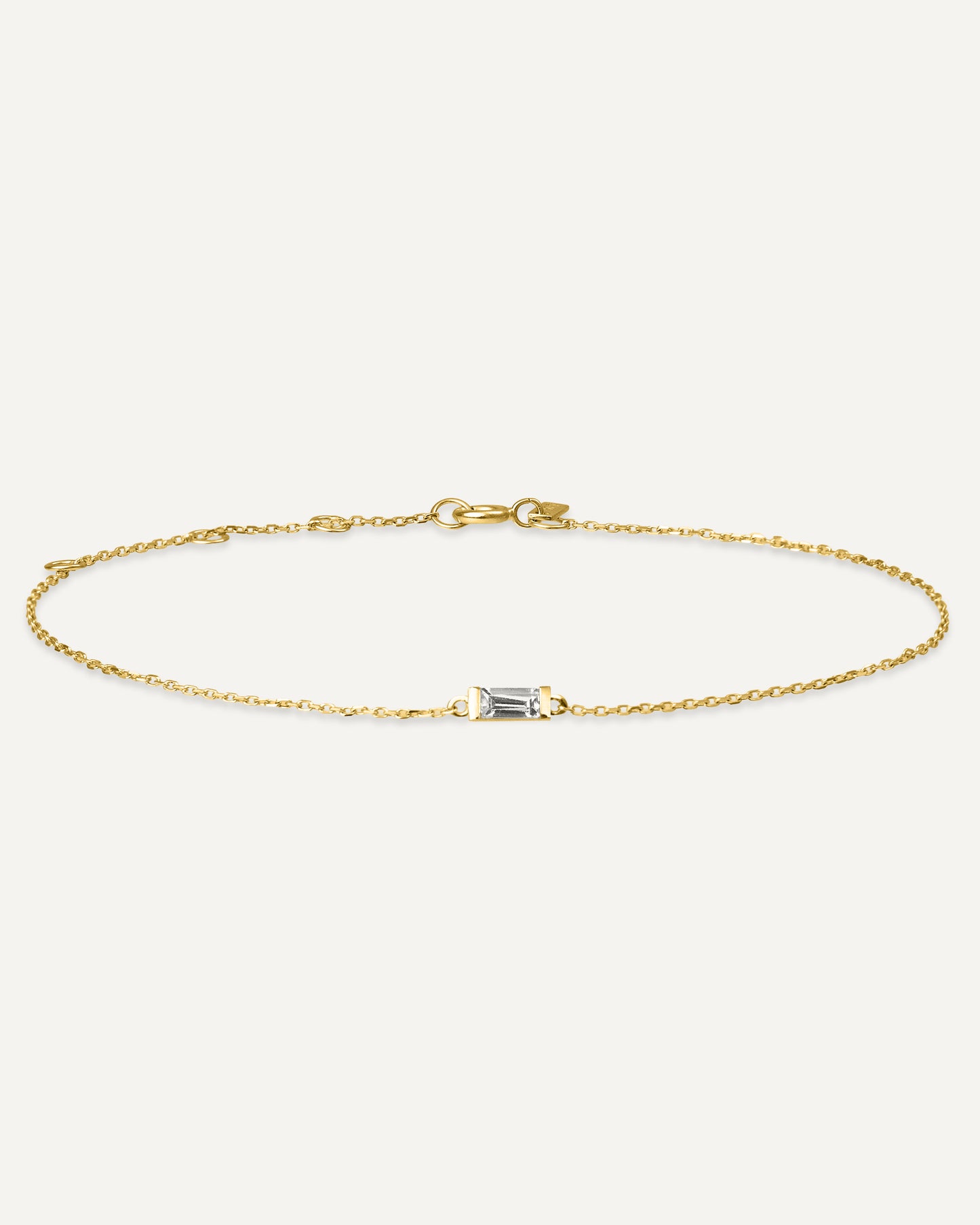Pulseira Charlotte em Ouro 18K e Safira Branca